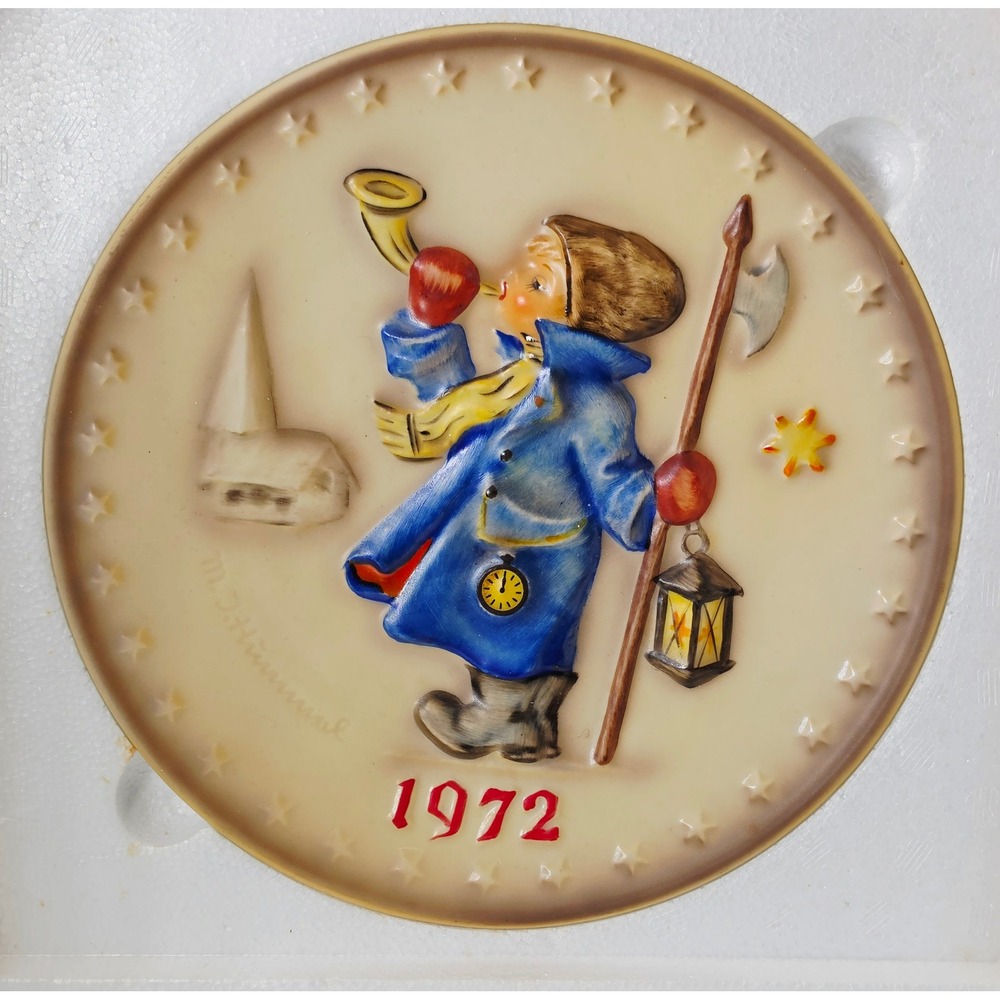 Goebel Hummel 1972 2nd Annual Plate Hear Ye Hear Ye Hum 265 W. Germany with Box